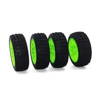 RC Wheels Rims Compatible With Arrma For Typhon For Traxxas For Losi For Kyosho 1/8 RC Car Upgrade Replacement Parts Accessories 17mm Hex Wheel Tires Set(Green)