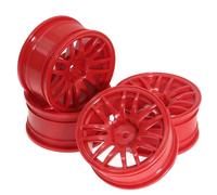 RC Wheels Rims Compatible With Tamiya For Kyosho For HSP For HPI For Sakura For Traxxas 1/10 RC Car Parts Accessories Wheel Rim Wheel Hubs(Red)