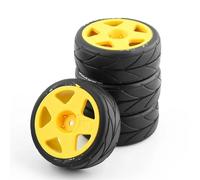 RC Wheels Rims Compatible With Tamiya For TT01 TT01E TT02 TT02B XV01 TA06 PTG-2 1/10 RC Car Upgrades Parts Accessories 4Pcs Rubber Tire Wheel Tyre