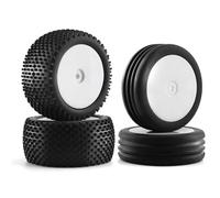 RC Wheels Rims Compatible With XRAY XB2 For Serpent For Traxxas For Bandit For Tekno 1/10 2WD RC 82&87Mm Off-Road For Buggy Car Rubber Tires Wheels Tyres