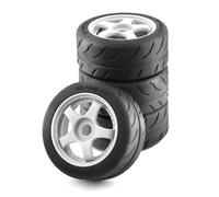 RC Wheels Rims For Arrma 1/7 For Infraction For Limitless For Felony 4pcs 5-Spoke 100x42mm Tire Tyre 17mm Wheel Hex RC Car Upgrade Parts(White)