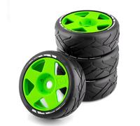 RC Wheels Rims For Arrma For Traxxas For Redcat For Team For Losi 1/8 105mm RC Off-Road For Buggy Tires Wheel 17mm Hex RC Car Update Accessories Parts(Green)