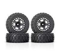 RC Wheels Rims For Arrma For Typhon For Grom 2S 1/18 4pcs 69mm Rubber Tire Tyre RC Crawler Car Upgrade Parts Accessories(Black)