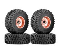 RC Wheels Rims For Traxxas For TRX4 For Axial For SCX10 1/10 4pcs 120mm Deep Dish Negative Offset 8.9mm 1.9" Beadlock Wheel Rim Hub Tire RC Crawler Car(Copper)
