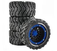 Rc Wheels Tires Set For ARRMA For MINI For KRATON 1/16 Parts | 90mm rubber tires plastic wheels deliver traction stable handling for 1/16 For mini monster trucks. Tires
