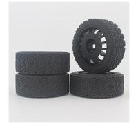 RC Wheels Tyres Compatible With HSP For HPI For Kyosho For Sakura For Tamiya For Yokomo 4pcs 1/10 Soft Rubber Tire Touring Car Tire 1/10 Rally Tire(21106)
