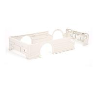 RC Wide Body Kit with LED Light, Large Surrounding Cover for WPL D12 Truck (Green)