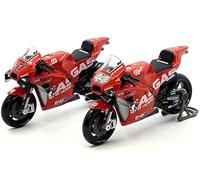 RC16#37 Augusto Fernandez and #44 Pol Espargaro Gas Gas Factory Racing Tech3 MotoGP World Championship (2023) Set of 2 Motorcycles 1/18 Diecast Models MAI34392