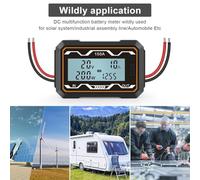 RC200A DC Power Meter Voltage and Current Analyzer with Multi function Display for Watt, Ampere Hours, and Power Analysis in Automotive and Industrial Applications (150A)