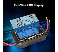 RC200A Voltage and Current Power Meter with Digital Display and Backlight for Solar, Automotive, and Industrial Energy Analysis (150A)