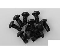 RC4WD Steel Button Mushroom Head Cap Screws M2.5 x 6mm 10 Z-S0764 BLACK RC