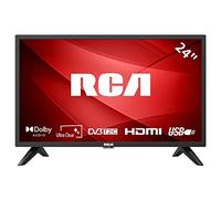 RCA 24 Inch HD TV, DVB-T/T2/C FreeView HD Dolby Digital Audio, Triple Noise Reduction Color Engine LED Backlighting, HDMI VGA PC Audio USB Media Player, Ideal Small Screen for Lounge or Kitchen