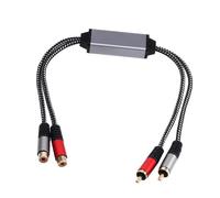 Rca Audio Noise Isolator Ground Loop Hum Eliminator For Car Stereo Home Theater System With Braided Wire Aluminum Alloy Silver