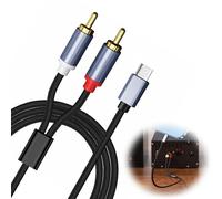 RCA Aux Cable for iPhone 1m, USB C/Type-C to RCA Audio Cable, 2-Male Stereo Y Splitter Adapter, Audio Stereo Aux Cord Compatible with iPhone iPad for Theater Car Amplifier Speaker DJ Controller
