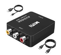 RCA AV to HDMI Video Audio Converter Adapter - 1080P Mini, Supports PAL/NTSC for PC/Laptop/Xbox/PS4/TV/STB/VHS/VCR - with HDMI Cable