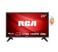 RCA D24F1D 24 Inch Small TV Built-In DVD Player, Freeview HD Dolby Digital Audio,LED Backlighting Display, HDMI VGA PC SCART USB Record Media Player for Small Lounge Kitchen