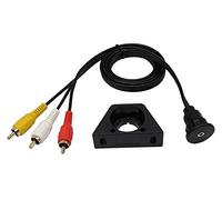 RCA Dash Flush Mount Cable - CGTime 3 ft 1 Meter 3RCA Male to 3.5mm Female Dashboard Panel Aux Extension Flush Mount Cable for Car Boat Motorcycle and Others