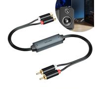 RCA Noise Isolator - Ground Loop Isolator RCA Noise Filter Eliminate the Buzzing Commotion/Sound for Car Audio Hum Eliminator from Home Stereo Amplifiers Speakers Plug-and-Play