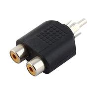 RCA Phono 1 Male - 2 Female Audio Splitter Connector Adapter