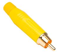 RCA Phono Connectors Plug Flex grommet Yellow