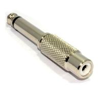 kenable RCA Phono Socket to 6.35mm Mono Jack Plug Metal Adapter