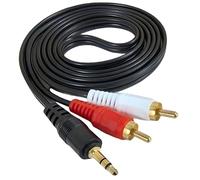 RCA to 3.5mm AUX Cable - 1.5m Gold-Plated Phono to 3.5mm Jack Adapter Lead - Ideal for Connecting TV, Speakers, Amplifiers, Smartphones & MP3 - Premium Stereo Audio Splitter Wire (Red & White)