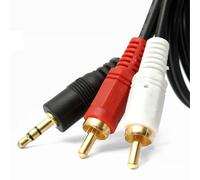 RCA to 3.5mm Aux Cable - 1.5m - Phono to 3.5mm Jack Adapter Lead - Phono Mini Jack Stereo Lead - RCA to Audio Wire for Headphone Wire Adaptor Cables Red and White Aux Audio Splitter