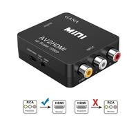 RCA to HDMI, GANA 1080P Mini RCA Composite CVBS AV to HDMI Video Audio Converter Adapter Supporting PAL/NTSC with USB Charge Cable for PC Laptop...