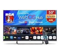 RCA Web OS TV 50-inch QLED 4K UHD Smart TV, MEMC HDR10 ThinQ AI, Voice Magic Remote Dolby Audio