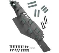 RcarmubWow RC Chassis & Front Bulkhead Upgrades Part for 1/10 Slash 2WD,Slash 2WD VXL,F0rd F15O Rapt0r,Carbon Fibre Chassis Protect Armor Skid Plate Guard Alloy Aluminium Bulkhead,Tiatanium