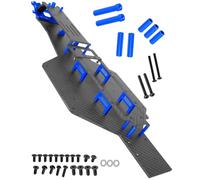 RcarmubWow RC Chassis & Front Bulkhead Upgrades Part for 1/10 Slash 2WD,Slash 2WD VXL,F0rd F15O Rapt0r,Carbon Fibre Chassis Protect Armor Skid Plate Guard Alloy Aluminium Bulkhead,Navy Blue