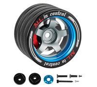 RCarmubWow RC Transmitter Hand Wheel Upgrades Parts for MT4 MT5 M12 M17,FUTABA 4PX 7PX 10PX,Flysky Noble NB4,WFLY X9,Metal RC Hand Wheel Steering,Blue