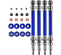 Rcarmumb Rc Drive Shaft CVD Upgrades for 1/10 Arrma Outcast 4s Blx V1/Kraton 4s Blx V1,4pcs Front Rear Axles Upgrades Part,Harden Metal Steel #45 Driveshaft Hop ups,(More Powerful) Navy Blue