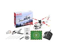 RCARTOYRTR 2.4G RC Helicopter, WL K270 UH-60L 4CH 170-Class 4-Rotor Flybarless Altitude Hold RC Aircraft with Optical Flow & Left/Right Hand Throttle Adjustment & Gyro, Gift for Adults Beginner (RTF)