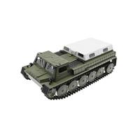 RCARTOYRTR 2.4G RC Transporter Car, 1:16 Scale Full Proportional All Terrains Off Road RC Tracked Carrier Vehicle with Two Batteries, Gifts for Adult (RTR Version/Green)