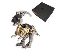 RCARTOYRTR 3D Metal Dinosaur Puzzles, 3D Metal Mechanical Parasaurolophus Model Assembly kit, Collectible Display Model for Dinosaur Enthusiasts - 160 Pieces