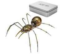 RCARTOYRTR 3D Metal Mechanical Spider Assembly Model Kit, 3D Human-faced Spider Mechanical Punk Insect Metal DIY Assembly Model, 3D Puzzles Toys and Gifts for Adults - 130+Pieces
