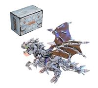 RCARTOYRTR 3D Metal Steampunk Dinosaur Puzzles, 3D Metal Mechanical Q Version Papillon Model Assembly kit, Collectible Display Model for Dinosaur Enthusiasts - 1450+ Pieces