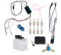 RCARTOYRTR 75ML Miniature Plastic Fuel Tank+Oil Pipe+Metal Water Cooling Radiator+Metal Spark Plug+Metal Ignition Kit+Three-way Nozzle Connector Oil Water Shunt for FS-V800 Engine Model