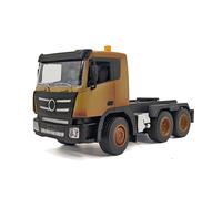 RCARTOYRTR Flatbed RC Trailer, 1:18 Scale 2.4G 9CH Detachable RC Trailer Truck with Sound and LED Lights, Gift for Engineering Hobbyists (Desert Yellow)