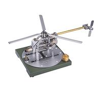 RCARTOYRTR Gamma Hot Air Stirling Engine Model, DIY Assembly Helicopter Stirling Engine Model Kit, Educational Science Toy for Adults