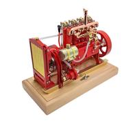 RCARTOYRTR Gasoline Engine Model, 12CC Vertical Four-cylinder Overhead Valve Internal Combustion Engine Model, Physical Science Education Kit Gift for Adults (Assembled Version)