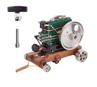 RCARTOYRTR Gasoline Engine Model Kit, 1:8 Scale 3.6CC Mini Vintage Single Cylinder Four-Stroke Internal Combustion Engine Model, Education Model Toy Kits for Adults (Trailer RTR Version)
