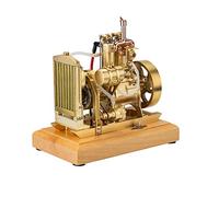 RCARTOYRTR Gasoline Engine Model Kit, 5cc Vertical Double-Cylinder Water-Cooled Internal Combustion Engine Model with Mechanical Speed Limit, Education Model Toy Kits for Adults