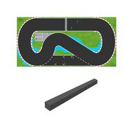 RCARTOYRTR LDARC 1206A RC Car Race Track Set - 1200x600mm Mini Remote Control Car Circuit with Barriers, Toy Racing Tracks for Kids & Adults, Indoor DIY Model Vehicle Obstacle Course