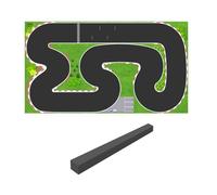RCARTOYRTR LDARC 1609A RC Car Race Track Set - 1600x900mm Mini Remote Control Car Circuit with Barriers, Toy Racing Tracks for Kids & Adults, Indoor DIY Model Vehicle Obstacle Course