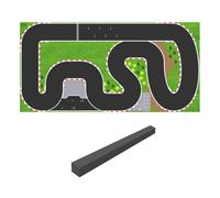 RCARTOYRTR LDARC 2412A RC Car Race Track Set - 2400x1200mm Mini Remote Control Car Circuit with Barriers, Toy Racing Tracks for Kids & Adults, Indoor DIY Model Vehicle Obstacle Course