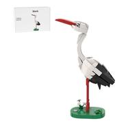 RCARTOYRTR MOC-177905 Stork Bird Building Blocks Set with Base, Animal Themed Model Building Kit for Adults to Build, Home and Office Desk Décor & Gift for Her or Him (144 Pieces)