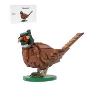 RCARTOYRTR MOC-183592 Pheasant Bird Building Blocks Set with Base, Animal Themed Model Building Kit for Adults to Build, Home and Office Desk Décor & Gift for Her or Him (379 Pieces)