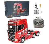 RCARTOYRTR RC Semi Truck, 1:18 2.4G 6x4 770S Heavy Duty RC Tractor Truck with Rear Wheel Drive and Led Lights, Gift for Engineering Enthusiasts (RTR)